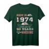 Hergestellt in 1974 Floral 50 Jahre alt T-Shirt für Frauen – Lustiges Geburtstagsshirt zum 50. Geburtstag, Blumenmuster, Geschenkidee für Frauen