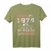 Hergestellt in 1974 Floral 50 Jahre alt T-Shirt für Frauen – Lustiges Geburtstagsshirt zum 50. Geburtstag, Blumenmuster, Geschenkidee für Frauen