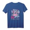 Made in 1959 65. Geburtstag Geschenk für Frau und Mann - Vintage Jubiläums T-Shirt, limitierte Edition für Vater, Opa, Onkel & Ehemann