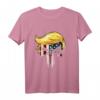 Wiederwahl in zweiter Amtszeit von Trump 2024 T-Shirt mit amerikanischer Flagge – Patriotisches Support-Shirt für Trump-Fans an Feiertagen