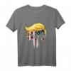 Wiederwahl in zweiter Amtszeit von Trump 2024 T-Shirt mit amerikanischer Flagge – Patriotisches Support-Shirt für Trump-Fans an Feiertagen