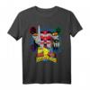 HapDeer Power Rangers Logo Megazord mit vier Köpfen T-Shirt – Lizenziertes Fanartikel für Sammler und Fans zum besonderen Anlass
