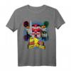 HapDeer Power Rangers Logo Megazord mit vier Köpfen T-Shirt – Lizenziertes Fanartikel für Sammler und Fans zum besonderen Anlass