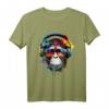 DJ Monkey Affen mit Sonnenbrille T-Shirt – Lustiges Geschenk für Affen- und Naturliebhaber zu Geburtstag & Weihnachten