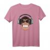Frecher Affe mit Flieger-Sonnenbrille & Musik Kopfhörer Unisex T-Shirt – Perfekt als Geschenk für Tier-, Dschungel- und Musikfans