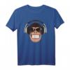 Frecher Affe mit Flieger-Sonnenbrille & Musik Kopfhörer Unisex T-Shirt – Perfekt als Geschenk für Tier-, Dschungel- und Musikfans