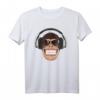 Frecher Affe mit Flieger-Sonnenbrille & Musik Kopfhörer Unisex T-Shirt – Perfekt als Geschenk für Tier-, Dschungel- und Musikfans