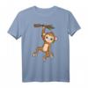 Lustiges Affen T-Shirt mit hängendem Äffchen auf Ast - Perfektes Geschenk für Affenliebende Kinder