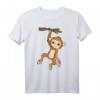 Lustiges Affen T-Shirt mit hängendem Äffchen auf Ast - Perfektes Geschenk für Affenliebende Kinder