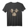 Drei Verschiedene Affen Nichts Sehen, Hören Und Sagen Monkey T-Shirt – Lustiges Geschenk zum Geburtstag und Weihnachten für Freunde und Tierliebhaber