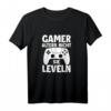 Gamer altern nicht sie leveln T-Shirt - Lustiges Gaming Geschenk für Zockerinnen, Spieler & Geek mit Controller & Herzschlag Motiv