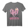 Geburtstag 40 Jahre alt Vintage Königin Krone T-Shirt – Coole Geschenkidee für Frau oder Mama zum HapDeer