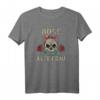 Böse Alte Frau - Totenkopf Vintage Biker T-Shirt für Frauen mit Haarband, Knochen & Blitzen - Perfekt für Biker, Motorradfahrerinnen & Tattoos