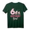 Geburtstagsoutfit für Mädchen zum 6. Geburtstag – Bauernhof T-Shirt mit Kuh, Schwein, Huhn & Traktor in Rosa