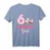 Geburtstagsoutfit für Mädchen zum 6. Geburtstag – Bauernhof T-Shirt mit Kuh, Schwein, Huhn & Traktor in Rosa