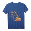 Kinder Ich bin schon 7 - Geburtstag T-Shirt für Jungen mit Kran-Motiv, ideal als Geschenk für 7-Jährige Jungs, Baustellen- und Baggerliebhaber