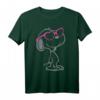 HapDeer Snoopy Heart Shades T-Shirt – Offizielles Lizenzprodukt, langlebiger Digitaldruck, perfektes Geschenk für Comic- und Snoopy-Fans