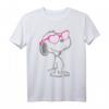 HapDeer Snoopy Heart Shades T-Shirt – Offizielles Lizenzprodukt, langlebiger Digitaldruck, perfektes Geschenk für Comic- und Snoopy-Fans