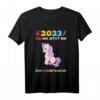 Kinder 2023 Einhorn Deko Kindergarten T-Shirt für Mädchen - Perfekt zum ersten Kindergartentag & Vorschulstart