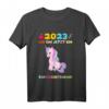Kinder 2023 Einhorn Deko Kindergarten T-Shirt für Mädchen - Perfekt zum ersten Kindergartentag & Vorschulstart