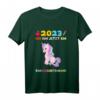 Kinder 2023 Einhorn Deko Kindergarten T-Shirt für Mädchen - Perfekt zum ersten Kindergartentag & Vorschulstart