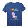 Kinder 2023 Einhorn Deko Kindergarten T-Shirt für Mädchen - Perfekt zum ersten Kindergartentag & Vorschulstart