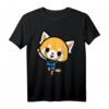 Aggretsuko Happy T-Shirt (Front & Back) – Offiziell Sanrio Lizenzierte Kawaii Bekleidung für Fans