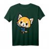 Aggretsuko Happy T-Shirt (Front & Back) – Offiziell Sanrio Lizenzierte Kawaii Bekleidung für Fans