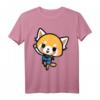 Aggretsuko Happy T-Shirt (Front & Back) – Offiziell Sanrio Lizenzierte Kawaii Bekleidung für Fans