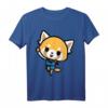 Aggretsuko Happy T-Shirt (Front & Back) – Offiziell Sanrio Lizenzierte Kawaii Bekleidung für Fans