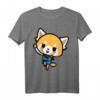 Aggretsuko Happy T-Shirt (Front & Back) – Offiziell Sanrio Lizenzierte Kawaii Bekleidung für Fans