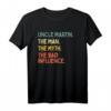 Onkel Martin Zitat - The Man The Myth The Bad Influence Lustiges personalisiertes T-Shirt mit Retro-Design