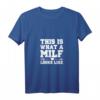 Lustiges Damen Muttertag Shirt - MILF T-Shirt mit V-Ausschnitt, Perfektes Geschenk für Mütter zum Muttertag