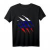 Russische Flagge im Riss Design T-Shirt – Perfektes Fanoutfit für Sportveranstaltungen, Fasching & als Geschenk für Russland-Fans