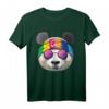 Hippie Panda Love Peace Zeichen T-Shirt im 70er Jahre Stil – Für Tierliebhaber, Friedensbotschafter & Retro-Modefans