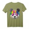 Hippie Panda Love Peace Zeichen T-Shirt im 70er Jahre Stil – Für Tierliebhaber, Friedensbotschafter & Retro-Modefans