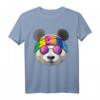 Hippie Panda Love Peace Zeichen T-Shirt im 70er Jahre Stil – Für Tierliebhaber, Friedensbotschafter & Retro-Modefans