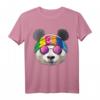 Hippie Panda Love Peace Zeichen T-Shirt im 70er Jahre Stil – Für Tierliebhaber, Friedensbotschafter & Retro-Modefans