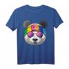 Hippie Panda Love Peace Zeichen T-Shirt im 70er Jahre Stil – Für Tierliebhaber, Friedensbotschafter & Retro-Modefans