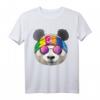 Hippie Panda Love Peace Zeichen T-Shirt im 70er Jahre Stil – Für Tierliebhaber, Friedensbotschafter & Retro-Modefans