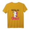 Ich bin die Braut JGA Einhorn T-Shirt - Lustiges Hochzeits- und Junggesellinnenabschied Shirt für Mallorca & Polterabend