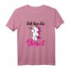 Ich bin die Braut JGA Einhorn T-Shirt - Lustiges Hochzeits- und Junggesellinnenabschied Shirt für Mallorca & Polterabend