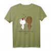 Liebe Tier Katze und Bär Paar - Valentinstag Geschenk T-Shirt für Liebende und Tierfreunde