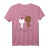 Liebe Tier Katze und Bär Paar - Valentinstag Geschenk T-Shirt für Liebende und Tierfreunde