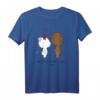 Liebe Tier Katze und Bär Paar - Valentinstag Geschenk T-Shirt für Liebende und Tierfreunde