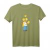 HapDeer Homer Lisa Bart Maggie Play T-Shirt – Offizielles Simpsons Merchandise für Männer, Frauen, Jungen und Mädchen