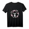 Süßes Reh mit Geweih Blumen Fasnacht Kostüm - T-Shirt für Damen und Kinder, perfekt für Karneval, Motto-Partys und Kostümbälle