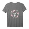 Süßes Reh mit Geweih Blumen Fasnacht Kostüm - T-Shirt für Damen und Kinder, perfekt für Karneval, Motto-Partys und Kostümbälle