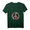 Hippie Flower Power T-Shirt mit V-Ausschnitt für Damen & Kinder - 60er & 70er Jahre Bekleidung, Fasching & Friedensgeschenk