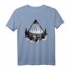 Berge Wald Forst Geometrisch Minimalismus T-Shirt – Perfekt für Natur- und Outdoor-Fans, Wandern & Klettern